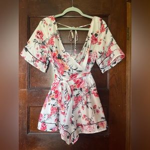 Floral Bridal Romper